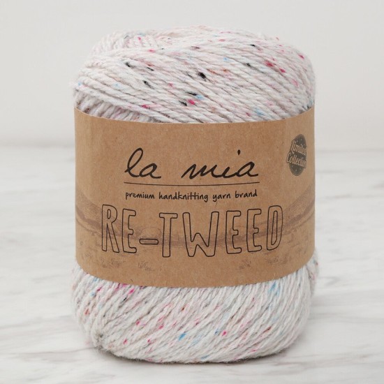 La Mia Re-Tweed Krem Melanj El Örgü İpi - L155 La Mia Re-Tweed Krem Melanj El Örgü İpi - L155