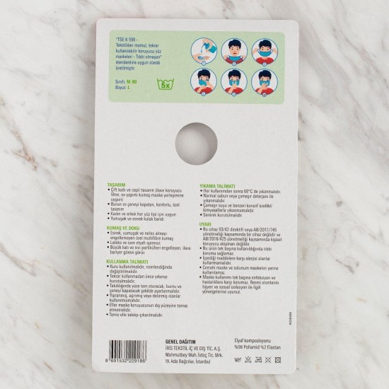 Loren 3 lü Paket Yıkanabilir Maske Loren 3 lü Paket Yıkanabilir Maske