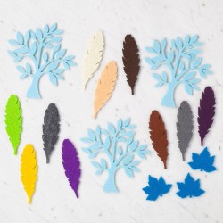 Loren 3 Paket Yaprak Figürlü Keçe Set
