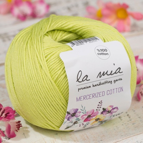 La Mia Mercerized Cotton Yeşil El Örgü İpi - 150 - 33587 La Mia Mercerized Cotton Yeşil El Örgü İpi - 150 - 33587