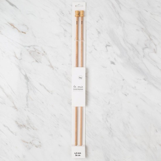 La Mia Whitewood 4.5 mm 36 cm Ahşap Örgü Şişi La Mia Whitewood 4.5 mm 36 cm Ahşap Örgü Şişi