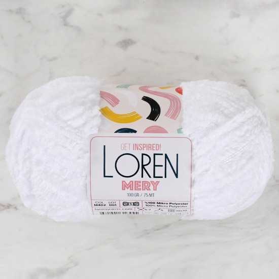 Loren Mery Beyaz El Örgü İpi - M402 - 34310 Loren Mery Beyaz El Örgü İpi - M402 - 34310