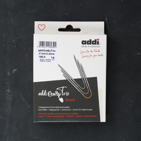 Addi CrasyTrio 3 lü 3 Mm 21 Cm Misinalı Çorap Şişi Addi CrasyTrio 3 lü 3 Mm 21 Cm Misinalı Çorap Şişi