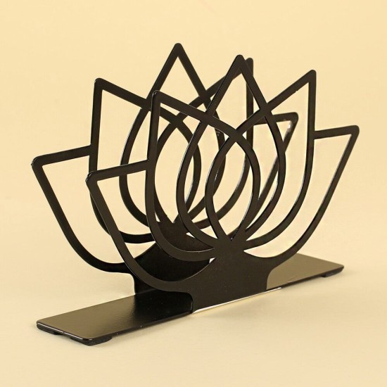 Loren Home Lotus Siyah Metal Peçetelik Loren Home Lotus Siyah Metal Peçetelik