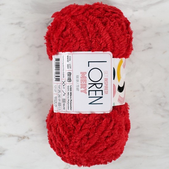 Loren Mery Kırmızı El Örgü İpi - M410 - 34316 Loren Mery Kırmızı El Örgü İpi - M410 - 34316