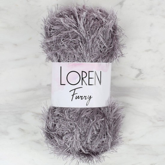 Loren Furry Koyu Gri El Örgü İpi - RF036 - 34056 Loren Furry Koyu Gri El Örgü İpi - RF036 - 34056