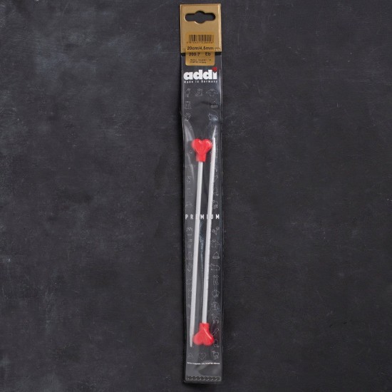Addi Kalpli 4,5mm 20cm Klasik Alüminyum Örgü Şişi Addi Kalpli 4,5mm 20cm Klasik Alüminyum Örgü Şişi