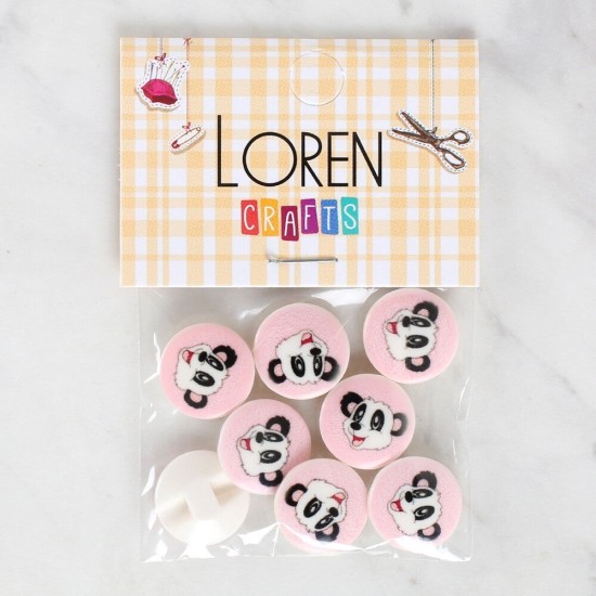 Loren Crafts 8'li Panda Düğme - 1054 Loren Crafts 8'li Panda Düğme - 1054