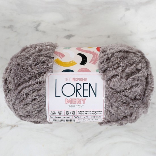 Loren Mery Gri El Örgü İpi - M411 - 34317 Loren Mery Gri El Örgü İpi - M411 - 34317