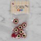 Loren Crafts kırmızı 8 li nazar boncuğu düğme - 16 Loren Crafts kırmızı 8 li nazar boncuğu düğme - 16