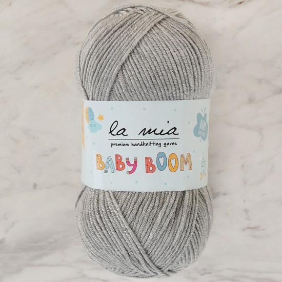 La Mia Baby Boom Gri El Örgü İpi - 1000 - 34117 La Mia Baby Boom Gri El Örgü İpi - 1000 - 34117