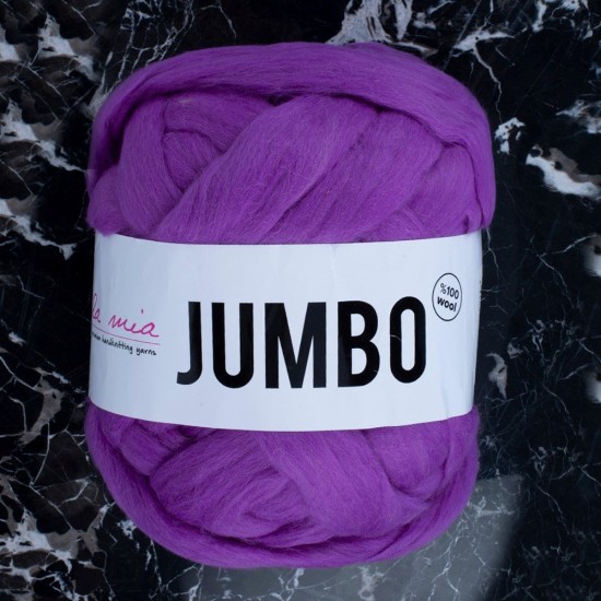 La Mia Jumbo Mor Dev Yün El Örgü İpi - J6 La Mia Jumbo Mor Dev Yün El Örgü İpi - J6