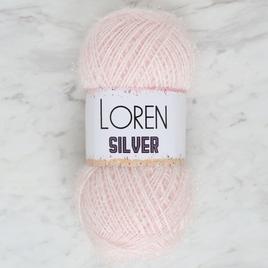 Loren Silver Toz Pembe El Örgü İpi - RS0062 - 34072 Loren Silver Toz Pembe El Örgü İpi - RS0062 - 34072