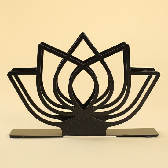 Loren Home Lotus Siyah Metal Peçetelik Loren Home Lotus Siyah Metal Peçetelik
