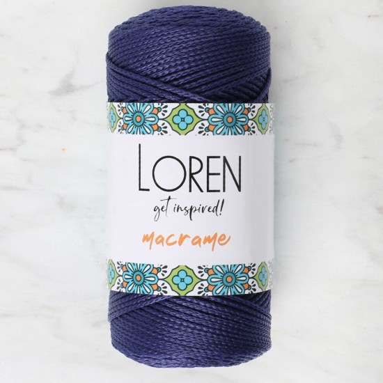 Loren Macrame Lacivert El Örgü İpi - RM 0262 - 34353 Loren Macrame Lacivert El Örgü İpi - RM 0262 - 34353