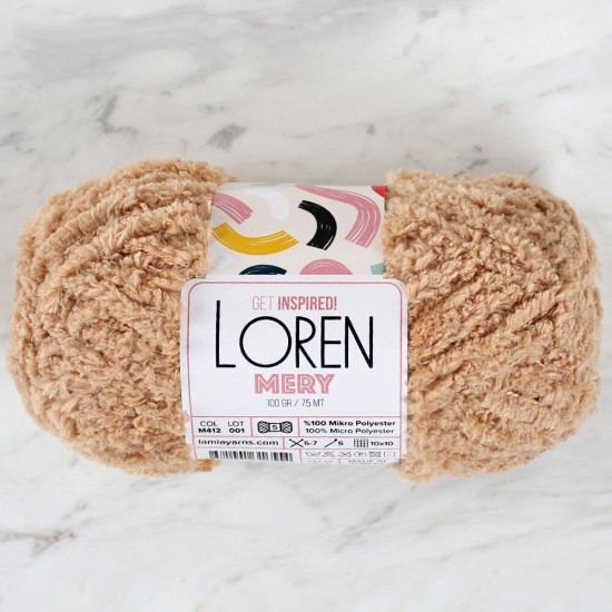 Loren Mery Bej El Örgü İpi - M412 - 34318 Loren Mery Bej El Örgü İpi - M412 - 34318
