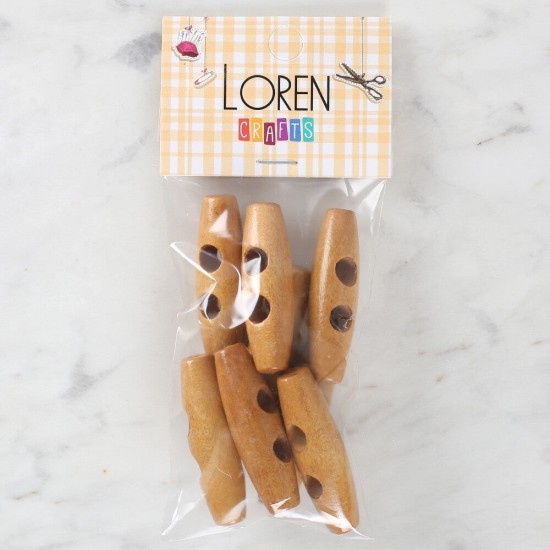 Loren Crafts 8'li Ahşap Çoban Düğme - 1002 Loren Crafts 8'li Ahşap Çoban Düğme - 1002