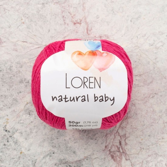 Loren Natural Baby Pembe El Örgü İpi - R095 - 33928 Loren Natural Baby Pembe El Örgü İpi - R095 - 33928