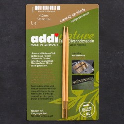 Addi Nature Olive Wood Click 4mm 13cm Misinalı Şiş
