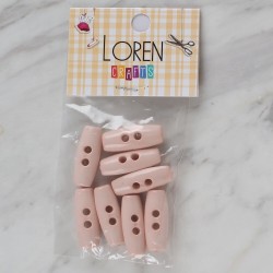 Loren Crafts pudra pembe 8 li çoban düğmesi - 70