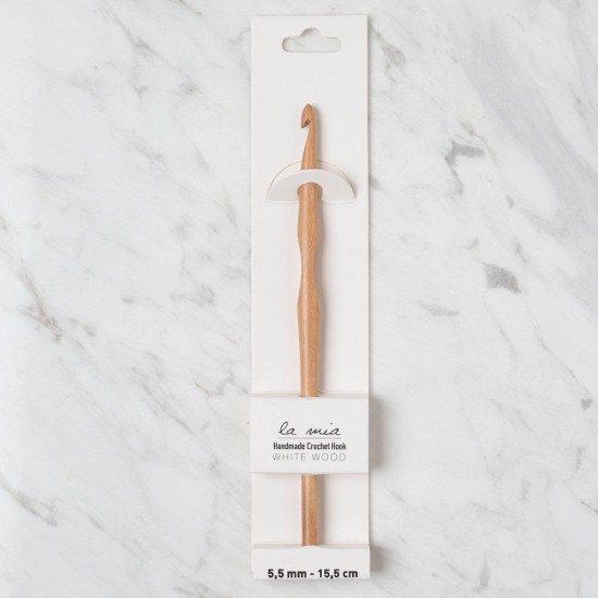La Mia Whitewood 5.5 mm 15.5 cm Ahşap Yün Tığ La Mia Whitewood 5.5 mm 15.5 cm Ahşap Yün Tığ