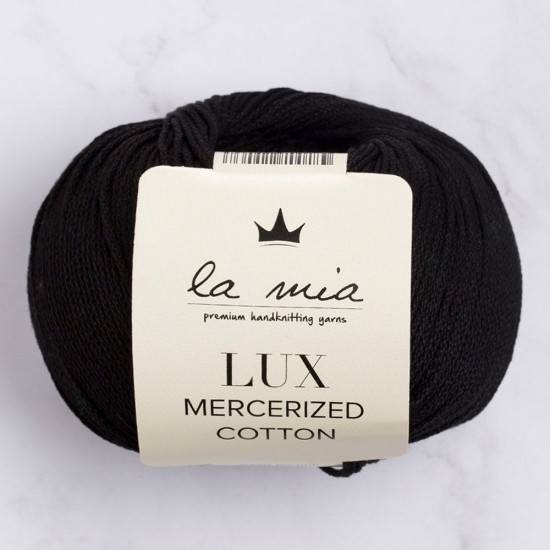 La Mia Lux Mercerized Cotton Siyah El Örgü İpi - 1 - 33741 La Mia Lux Mercerized Cotton Siyah El Örgü İpi - 1 - 33741
