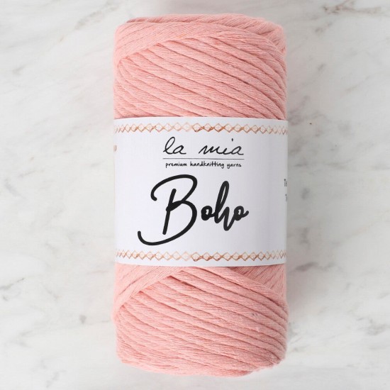 La Mia Boho Açık Somon Büküm Makrome İpi - L018 - 34212 La Mia Boho Açık Somon Büküm Makrome İpi - L018 - 34212