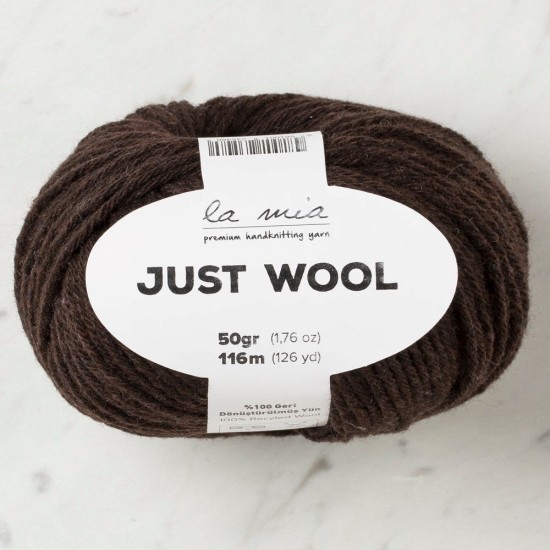 La Mia Just Wool Koyu Kahve El Örgü İpi - LT006 - 33838 La Mia Just Wool Koyu Kahve El Örgü İpi - LT006 - 33838