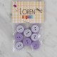 Loren Crafts lila 8 li yuvarlak düğme - 450 Loren Crafts lila 8 li yuvarlak düğme - 450