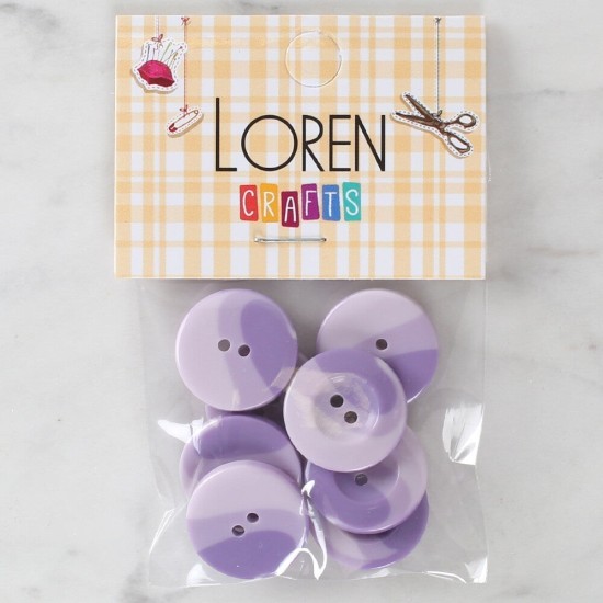 Loren Crafts 8'li Düğme Mor - 1136 Loren Crafts 8'li Düğme Mor - 1136
