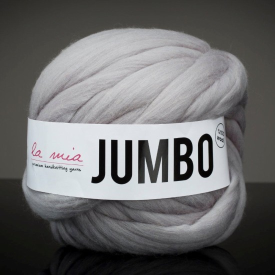 La Mia Jumbo Gri Dev Yün El Örgü İpi - J4 La Mia Jumbo Gri Dev Yün El Örgü İpi - J4