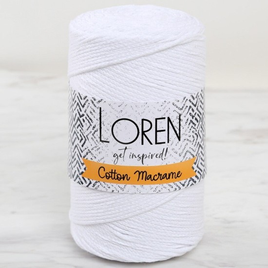 Loren Cotton Macrame Beyaz - R001 - 34366 Loren Cotton Macrame Beyaz - R001 - 34366