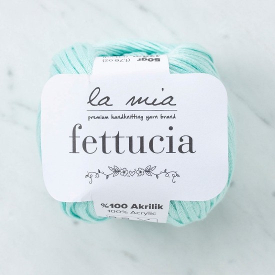 La Mia Fettucia Su Yeşili El Örgü İpi - L072 - 33892 La Mia Fettucia Su Yeşili El Örgü İpi - L072 - 33892