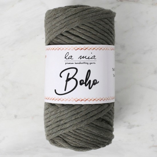 La mia Boho Haki Yeşil Büküm Makrome İpi - L216 - 34209 La mia Boho Haki Yeşil Büküm Makrome İpi - L216 - 34209