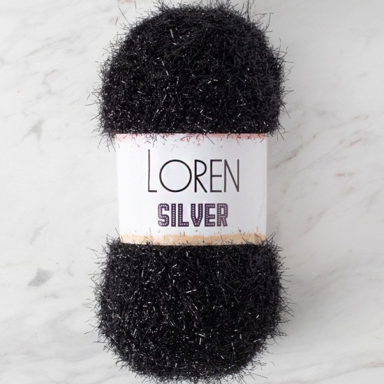 LOREN SILVER SİYAH EL ÖRGÜ İPİ - RS1001 - 34093 LOREN SILVER SİYAH EL ÖRGÜ İPİ - RS1001 - 34093