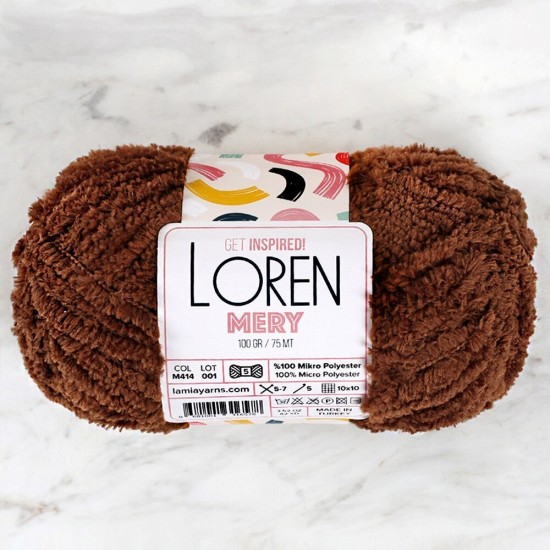 Loren Mery Kahverengi El Örgü İpi - M414 - 34320 Loren Mery Kahverengi El Örgü İpi - M414 - 34320