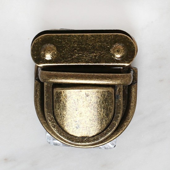 Loren Metal Çanta Kilidi Büyük Antik Sarı Loren Metal Çanta Kilidi Büyük Antik Sarı
