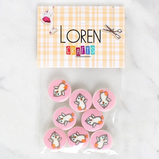 Loren Crafts 8'li Penguen Düğme - 1038 Loren Crafts 8'li Penguen Düğme - 1038