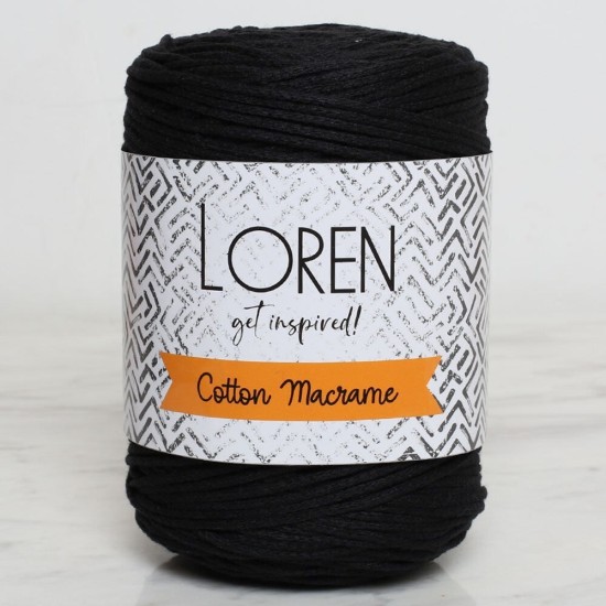 Loren Cotton Macrame Siyah - R004 - 34359 Loren Cotton Macrame Siyah - R004 - 34359