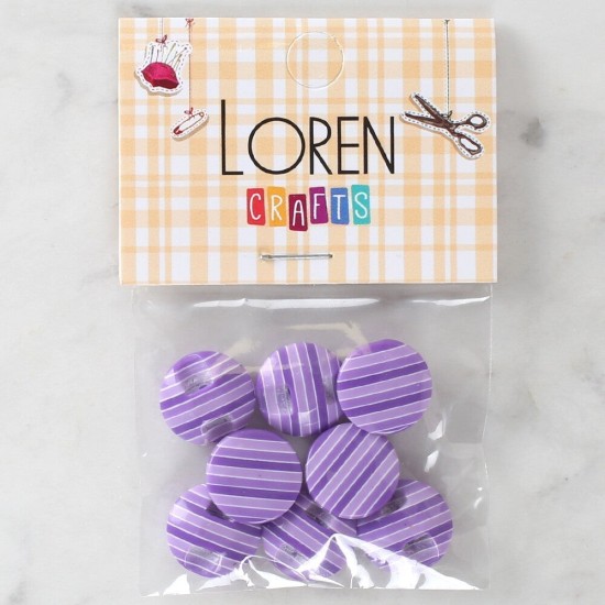Loren Crafts 8'li Desenli Düğme - 1100 Loren Crafts 8'li Desenli Düğme - 1100