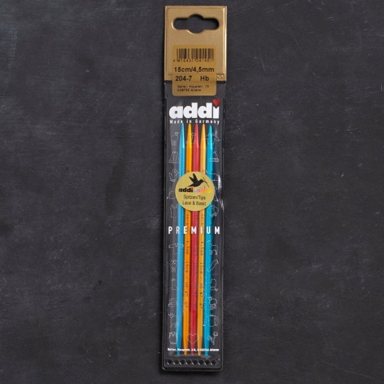 Addi Colibri 4,5mm 15cm Renkli Çorap Şişi - 204-7 Addi Colibri 4,5mm 15cm Renkli Çorap Şişi - 204-7